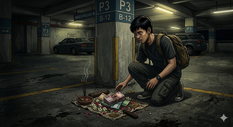 Pria menemukan uang tumbal