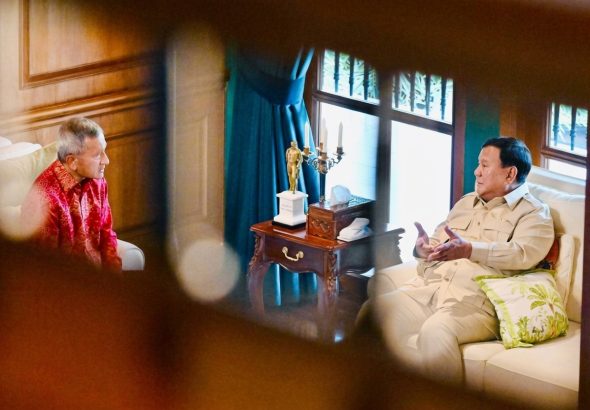 Menlu Singapura ketemu Prabowo di Hambalang